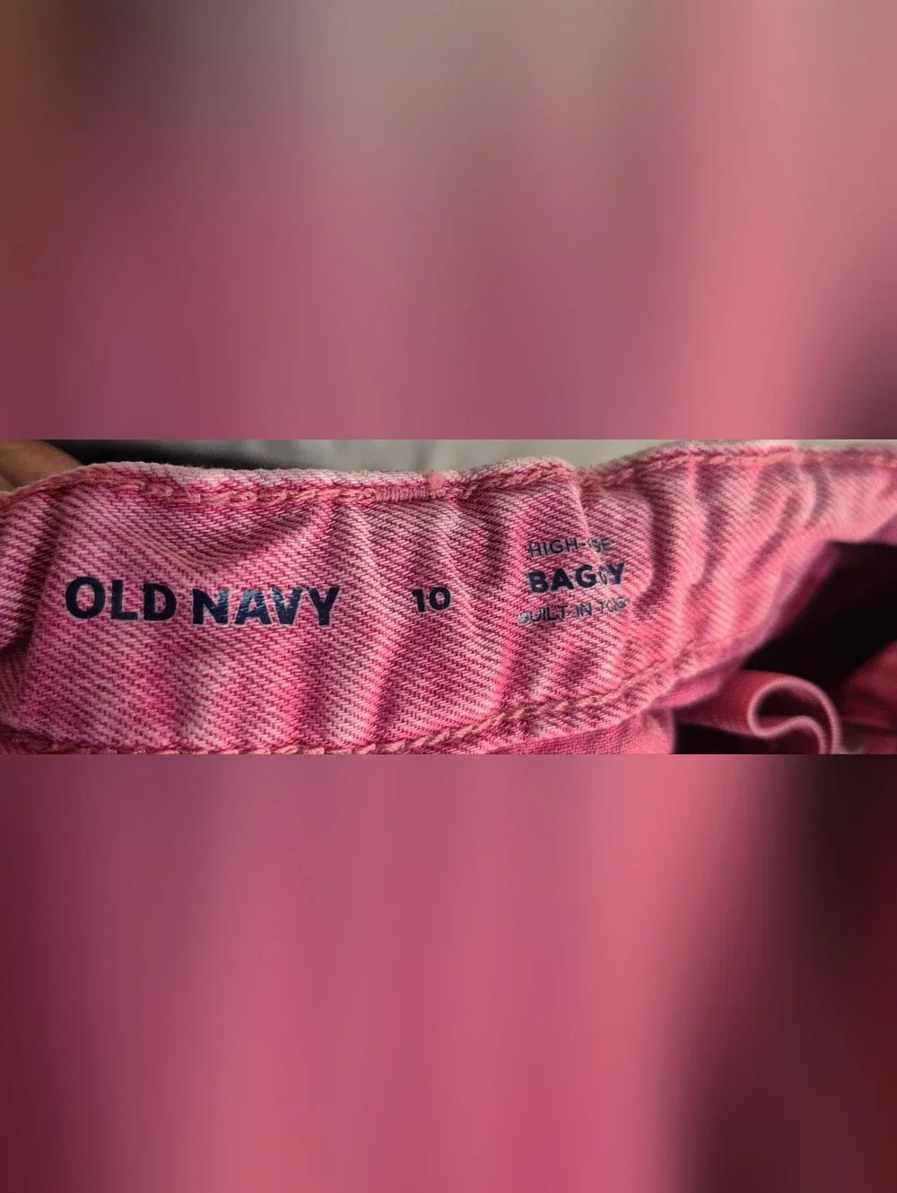 Old Navy pink waist